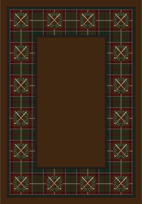 Country Clubs-05006 Dark Amber 5'4"X7'8" Rectangular