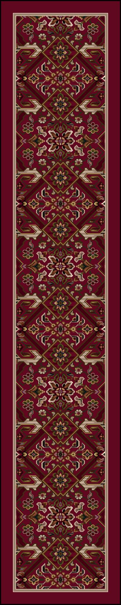 Kabul-08506 Brick 2'4"X11'8" Runner