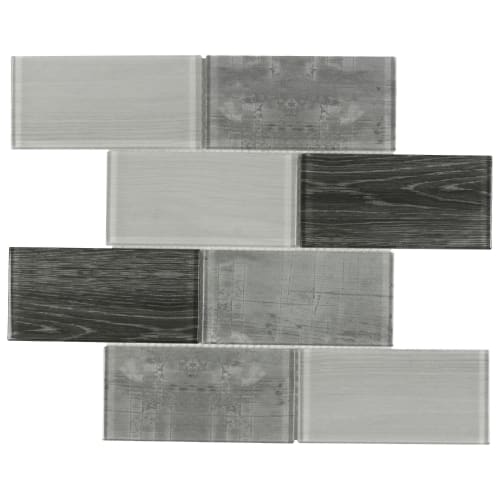 Fabrique & Nature in Wonderwood Grey Linear (Wall Only) Glass Tile