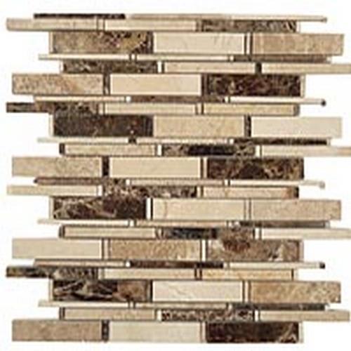 Cascade In Emperador Dark-Crema Marfil-Emperador Light 4"Xrandom Bricks