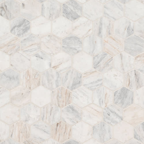 Capri Blue In Capri Blue 2" Hexagon Mosaic Tile