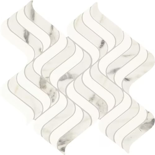 Eclessia Marble In Arabescato Argento Blend Wave