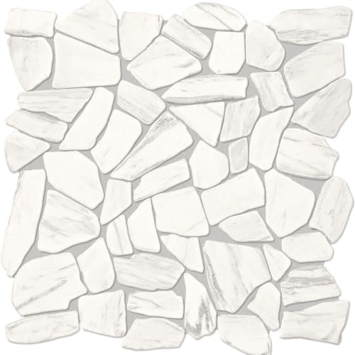 Raine In Stratus White - River Pebble