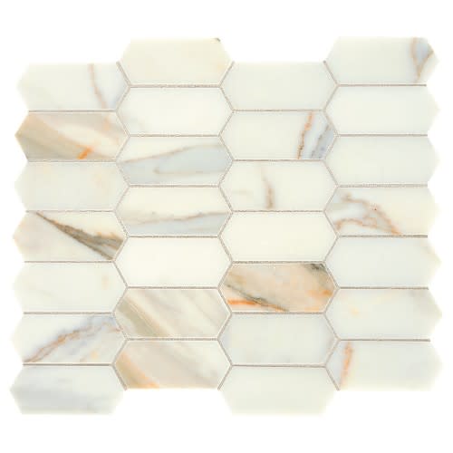 Marble Collection In Calacatta Gold Elongated Hex