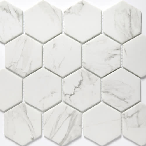 Echo In Calacatta 3" Hexagon