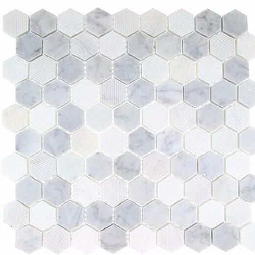 Excalibur in Timber Wolf 1 1/4" Hexagon Natural Stone