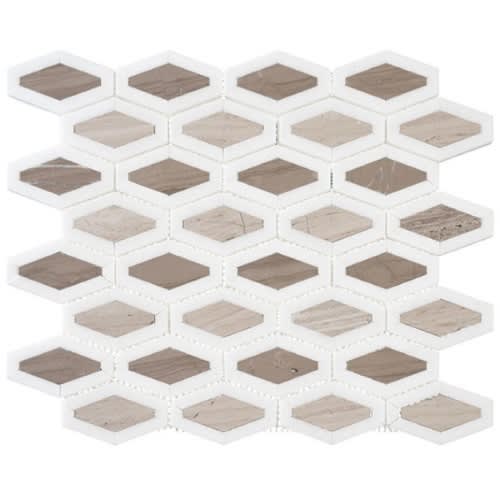 Garden Party In Espresso Tan 2X3 Diamond