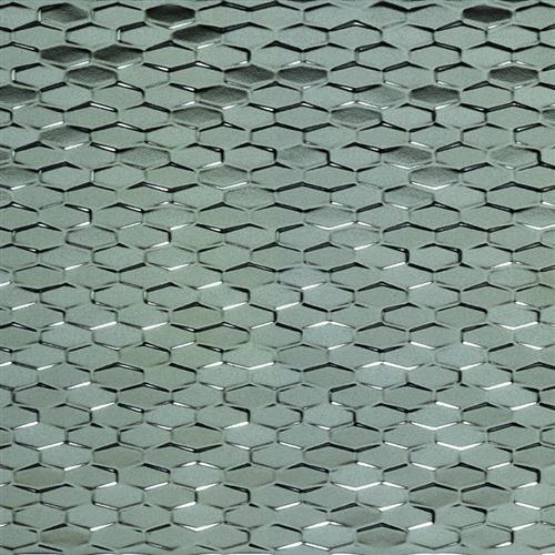 Artwork in Silver Mini Hexagon 12"x35" Tile