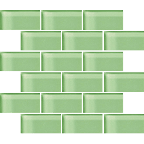 Glass Blox In Lime Shimmer 2"X4"
