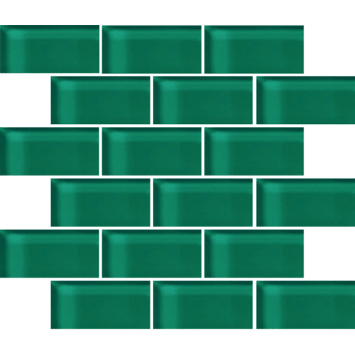 Glass Blox In Glisten Green 2"X4"