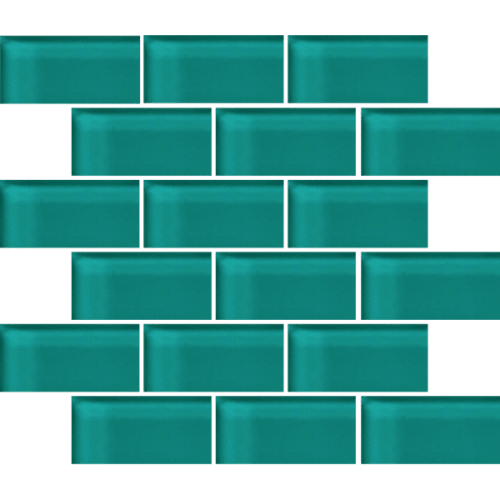 Glass Blox In Jade Lustre 2"X4"