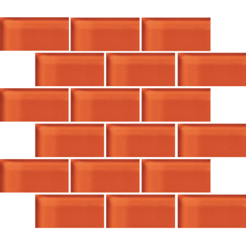 Glass Blox In Orange Sizzle 2"X4"
