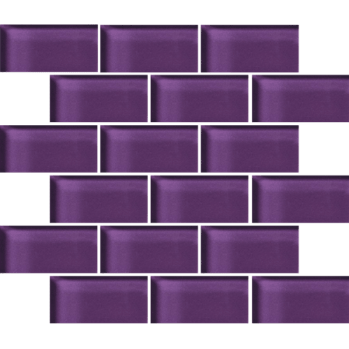 Glass Blox In Grape Sparkle 2"X4"