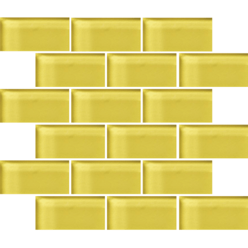 Glass Blox In Citrine 2"X4"