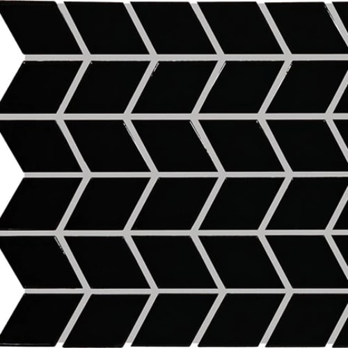 Color Wheel Retro In Black Chevron