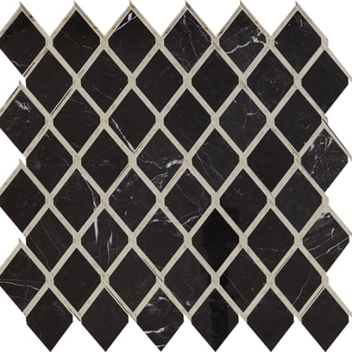 Lavaliere In Nero Marquina /Antique Mirror Chain Link