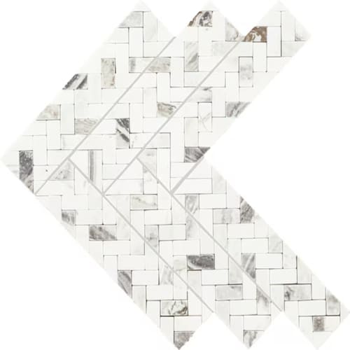 Eclessia Marble In Volakas Double Herringbone