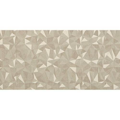 Fabric Art in Modern Kaleidoscope Natural Prism 12x24 Tile