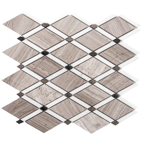 Diamante In Wooden White