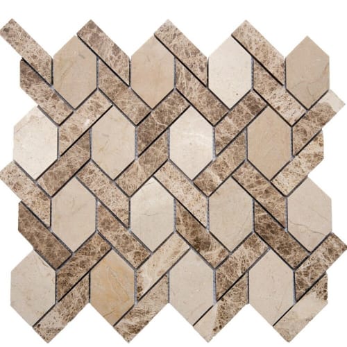 Ladder Hex In Crema And Light Emperador