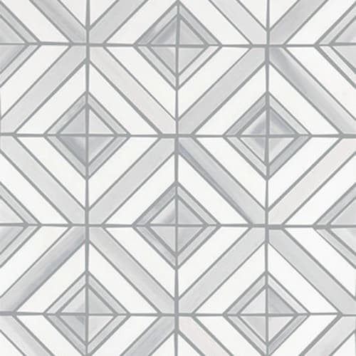 Perfit Mosaix In Grey Palissandro & Thassos Maze