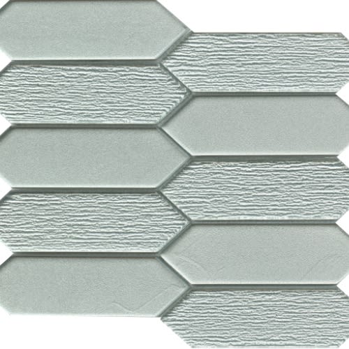 Picket in Silver 11" X 12" Mosaic Mesh Tile