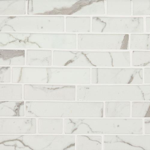 Statuario Celano in Interlocking Glass Tile