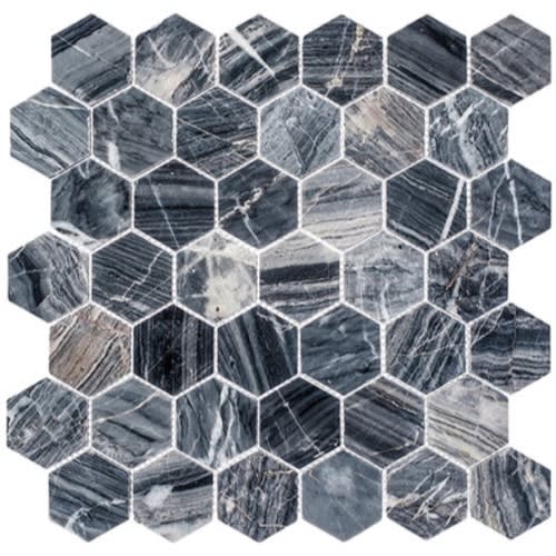 Colonial In Salem Charcoal 2" Hex