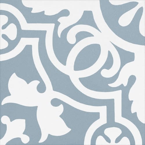 Amalfi Coast in Teal Doily Tile