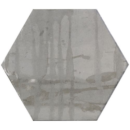 Princeton Glaze in Victorian Pewter Hexagon Porcelain Tile