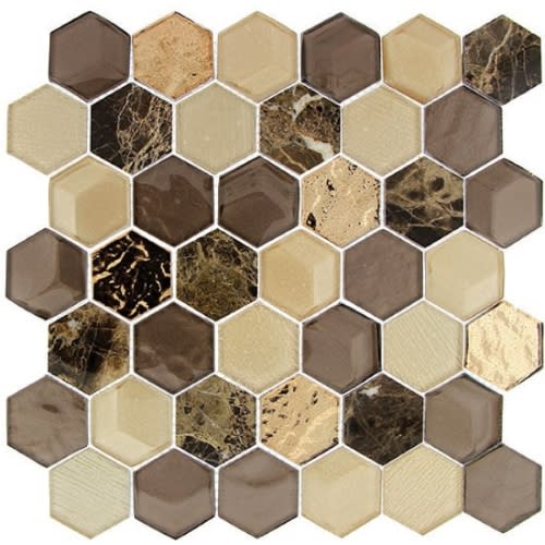 Queens Lair Collection in Wooden Hornet Glass Tile
