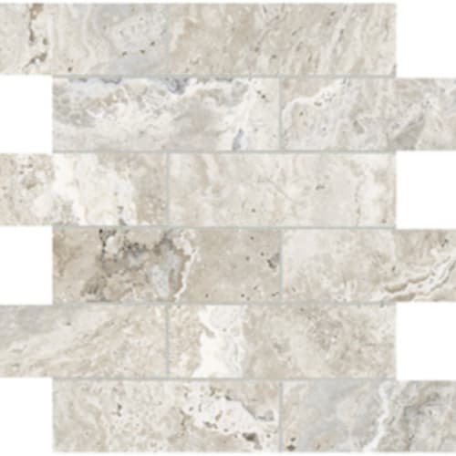 Antique Onyx in Ivory Stone - 2x6 Brick Mosaic Tile