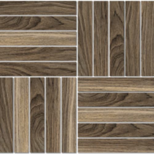 Belize Plank In Exotic Brown - 1X6 Parquet Mosaic
