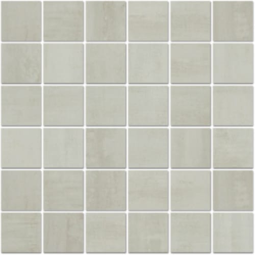 Brushed Metallic in White - 2x2 Mosaic Tile
