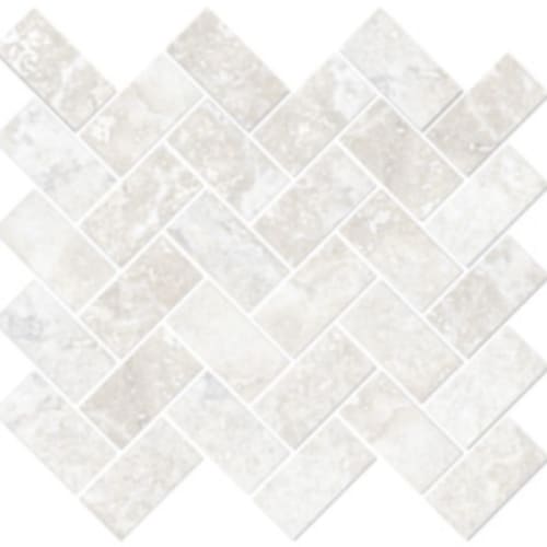 Earth Stone In Bianco - 1.5X3 Herringbone Mosaic