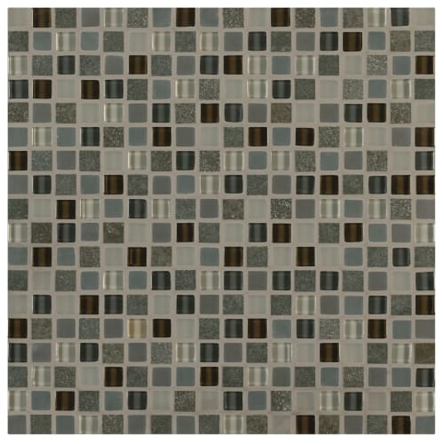 Ebb and Flow in Dusk And Dawn .5"x.5" Glass Tile