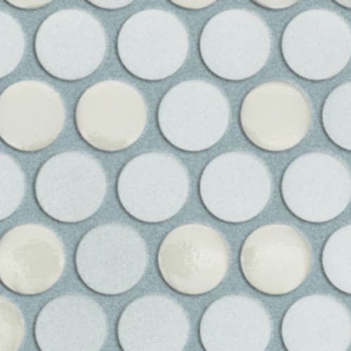 Garda In Celeste - Penny Round Mosaic