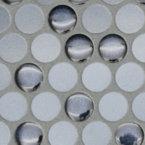 Garda in Denim - Penny Round Mosaic Tile
