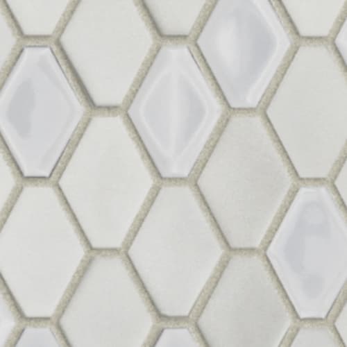 Garda in Ice - Elongated Hexagon Mosaic Tile