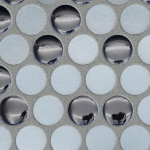 Garda In Navy - Penny Round Mosaic