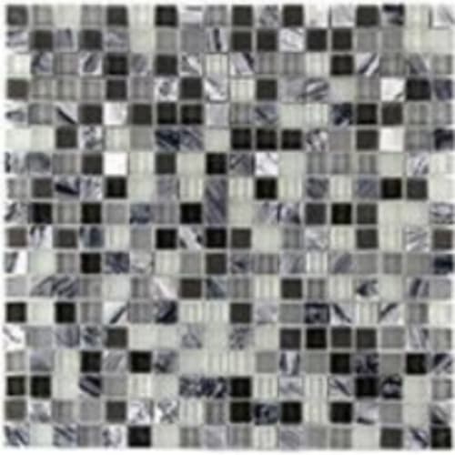 Glass & Stone in Agate - 5/8x5/8 Mosaic Tile