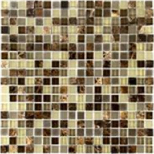 Glass & Stone in Toffee - 5/8x5/8 Mosaic Tile