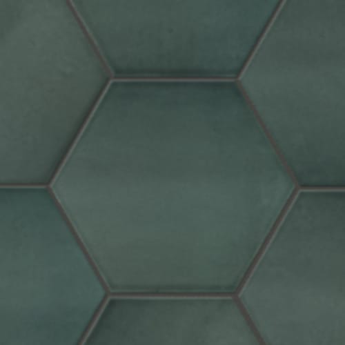 Kensington In Emerald - 6In Hexagon