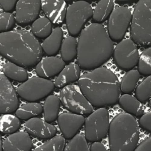 Micro Crystal Stone I In Black - Pebbles Mosaic