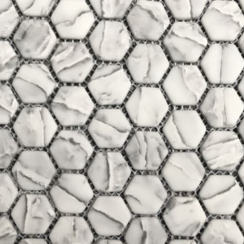 Micro Crystal Stone Ii In Grey - Hexagon Mosaic