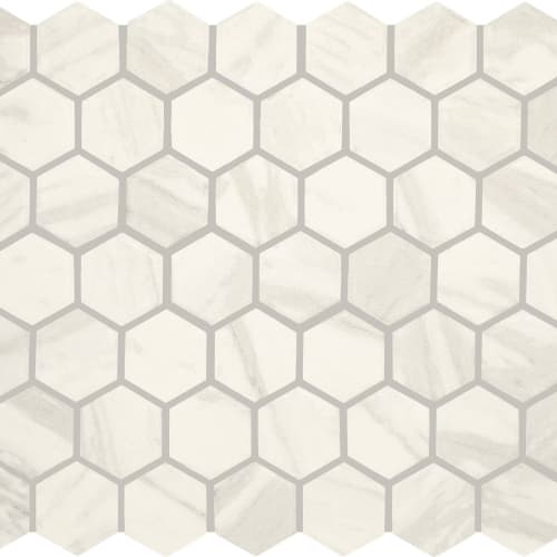 Perpetuo in Timeless White Hexagon 1.5 Tile