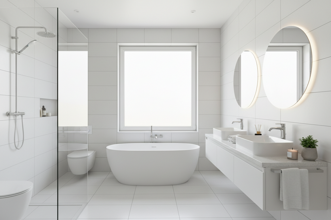 while tile bathroom in Kennewick, WA from Murley's Floor Covering