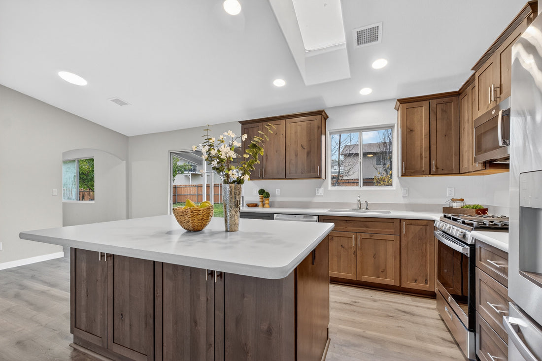 luxury vinyl plank flooring in kitchen
