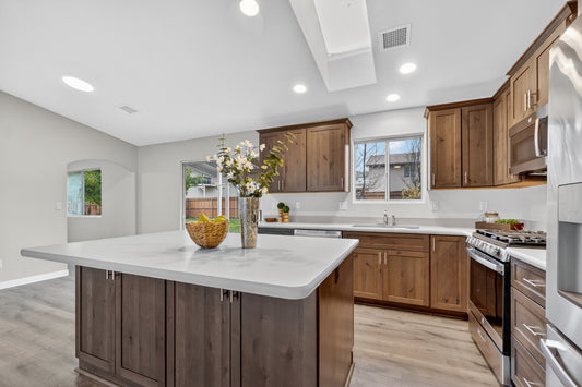 luxury vinyl plank flooring in kitchen