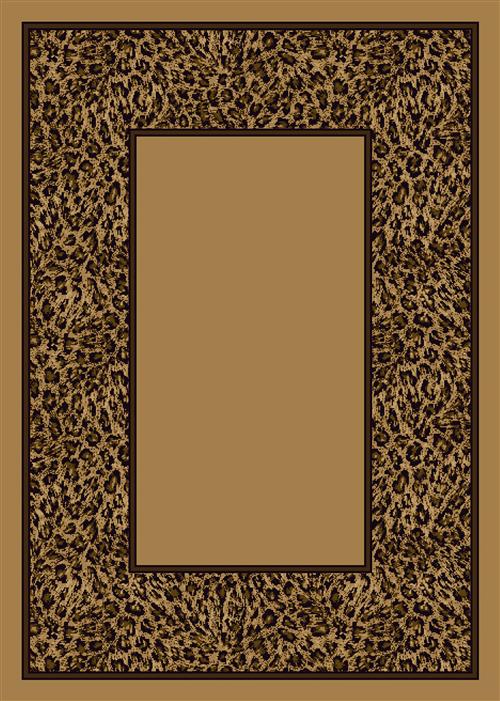 Wasabu-04306 Golden Leopard 3'10"X5'4" Rectangular